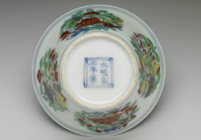 图片[3]-Porcelain cup with medallions of Four-seasons flower and fruit in doucai painted enamels, Chenghua reign (1465-1487), Ming dynasty-China Archive